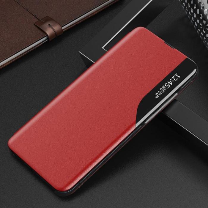 OEM - Eco Läder View Fodral Xiaomi Poco X4 NFC 5G - Röd