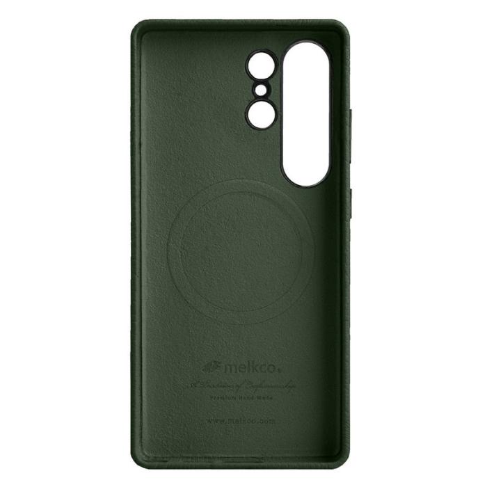 Melkco - MELKCO Mobilskal till Samsung Galaxy S25 Ultra Magnetiskt Äkta Läder Grön