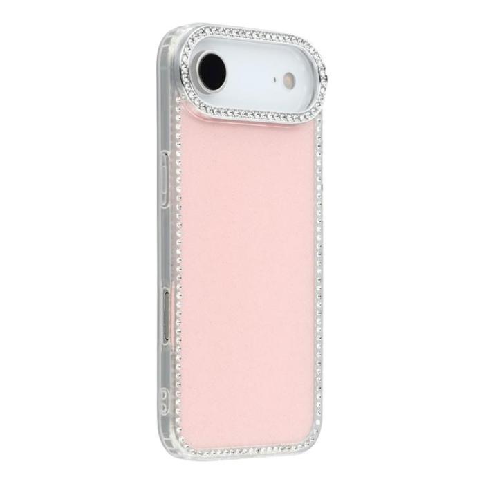 A-One Brand - iPhone Air Mobilskal Rhinestone Edge - Glitter Ljusrosa
