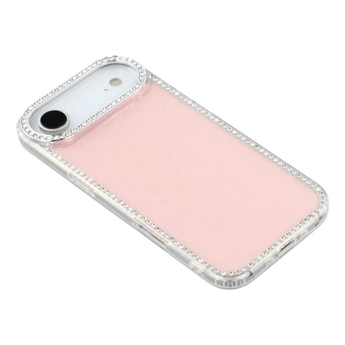 A-One Brand - iPhone Air Mobilskal Rhinestone Edge - Glitter Ljusrosa
