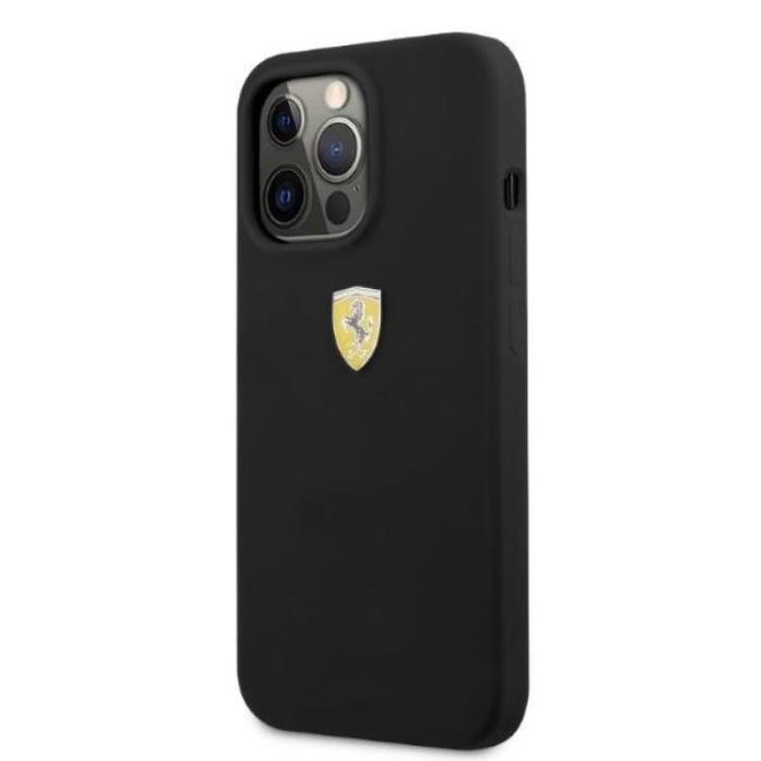 Ferrari - Ferrari iPhone 13 Pro Max Skal Magsafe Silicone Metal Logo - Svart