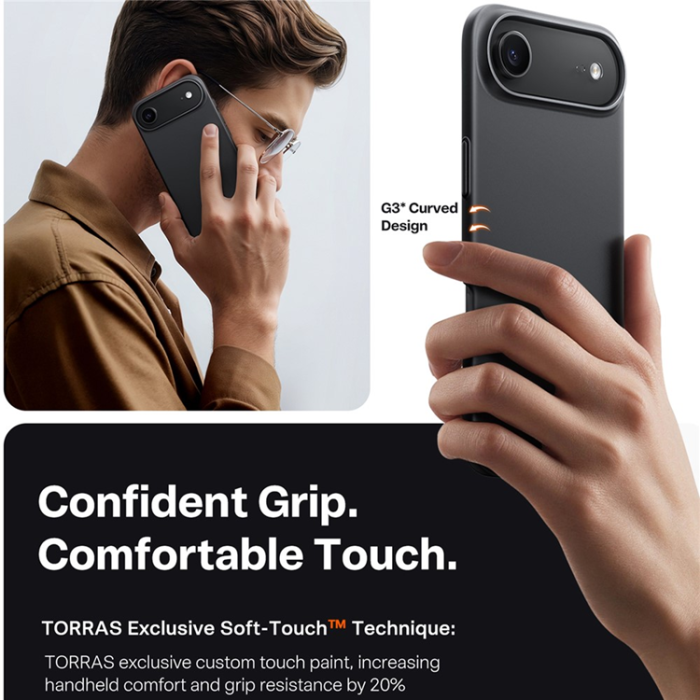 Torras - TORRAS Mobilskal till iPhone Air MagSafe Shockproof - Svart