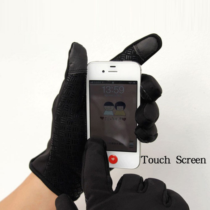 A-One Brand - Touchvantar Handskar med Halkfritt Grepp Vindtäta - Babyblå / L