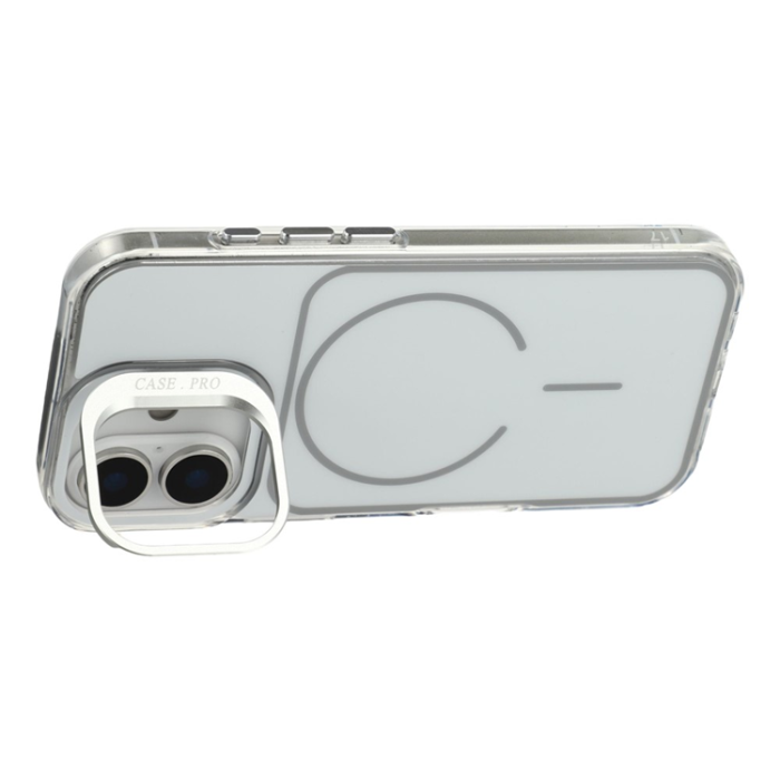 A-One Brand - iPhone 17 Mobilskal MagSafe med Matchande Handrem Lens Kickstand - Vit