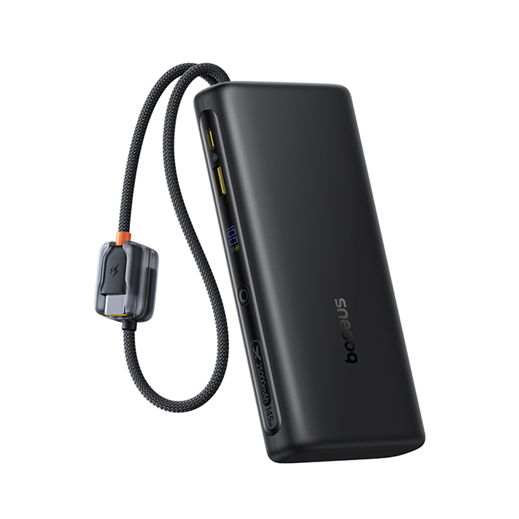 Baseus Powerbank 25000mAh Dual USB-C Kable 145W - Svart