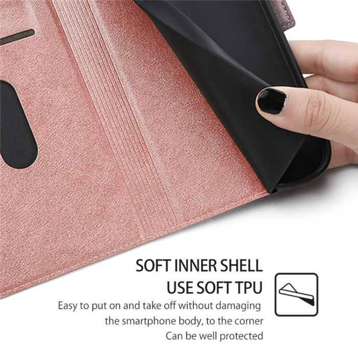 OEM - Xiaomi 13 Lite Plånboksfodral Dual Magnetic Clasp - Rosa Guld