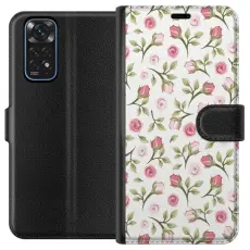 Gustaf - Pl&aring;nboksfodral till Xiaomi Redmi Note 11 med Blommigt