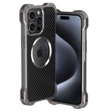 R-JUST - R-JUST RJ-51 Mobilskal till iPhone 15 Pro Max PC + Aluminium Alloy Svart