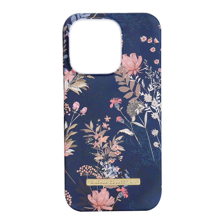 ONSALA iPhone 14 Pro Skal Dark Flower - Blå | 2353 | AlltMobil