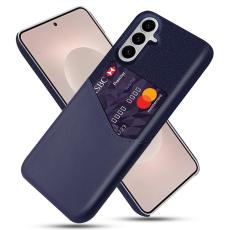 OEM - Mobilfodral f&ouml;r Samsung Galaxy S26 Plus Konstl&auml;der med kortfack - Bl&aring;