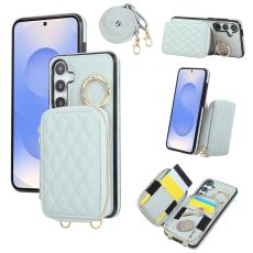 OEM - Mobilfodral f&ouml;r Samsung Galaxy S26 Plus Konstl&auml;der med kortfack - Bl&aring;