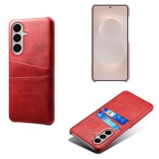 OEM - Mobilfodral f&ouml;r Samsung Galaxy S26 Plus Konstl&auml;der med kortfack - R&ouml;d