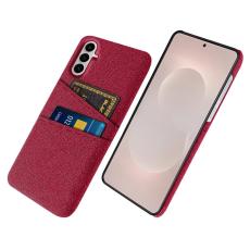 OEM - Mobilfodral f&ouml;r Samsung Galaxy S26 Plus Konstl&auml;der med kortfack - R&ouml;d