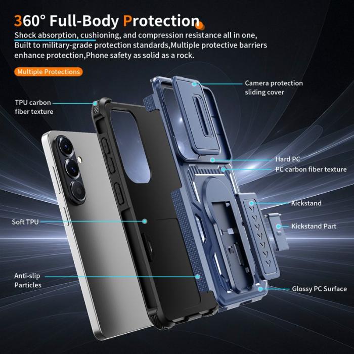 OEM - Mobilskal för Samsung Galaxy S26 PC + TPU Kickstand - Blå