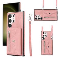 OEM - Mobilfodral f&ouml;r Samsung Galaxy S26 Ultra Konstl&auml;der RFID - Ros&eacute;guld