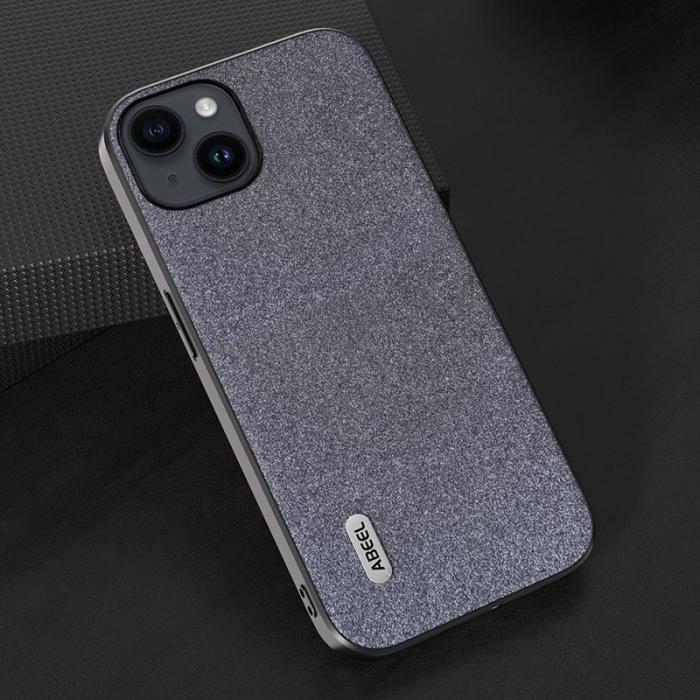 ABEEL - ABEEL Mobilskal till iPhone 14 Plus Glitter Svart PU Läder TPU Skydd