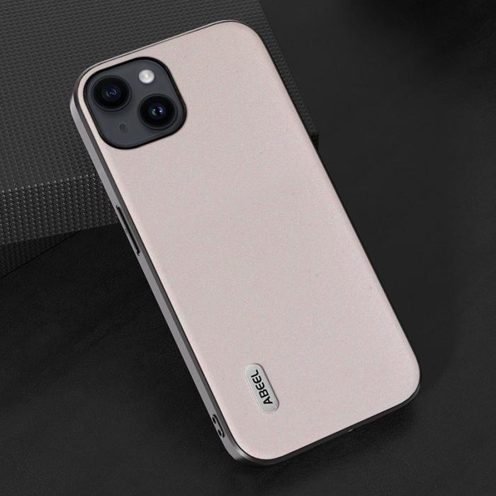 ABEEL - ABEEL Mobilskal till iPhone 14 Plus Glitter Vit PU Läder TPU Skydd