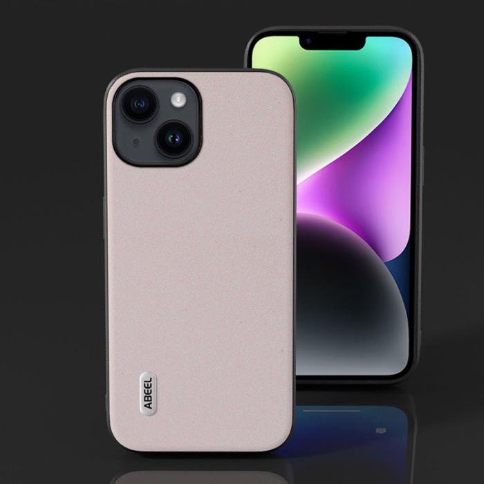 ABEEL - ABEEL Mobilskal till iPhone 14 Plus Glitter Vit PU Läder TPU Skydd