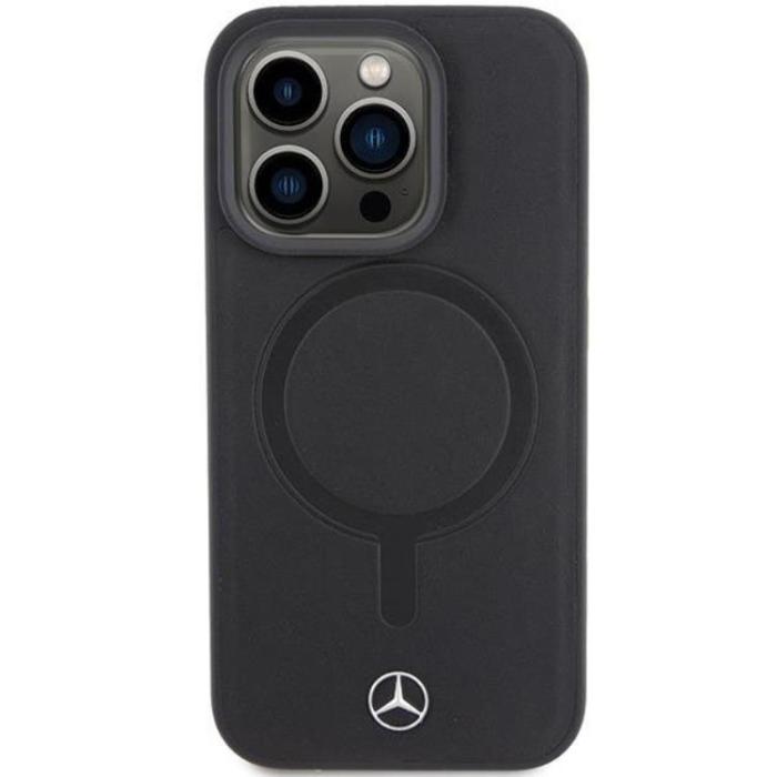 Mercedes - Mercedes iPhone 15 Pro Mobilskal Magsafe Smooth Läder - Svart