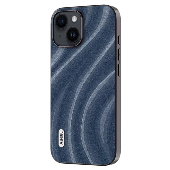 ABEEL - ABEEL Milky Way Mobilskal till iPhone 14 Plus PU Läder Blå
