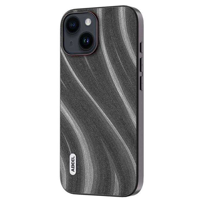 ABEEL - ABEEL Milky Way Mobilskal till iPhone 14 Plus PU Läder Grå