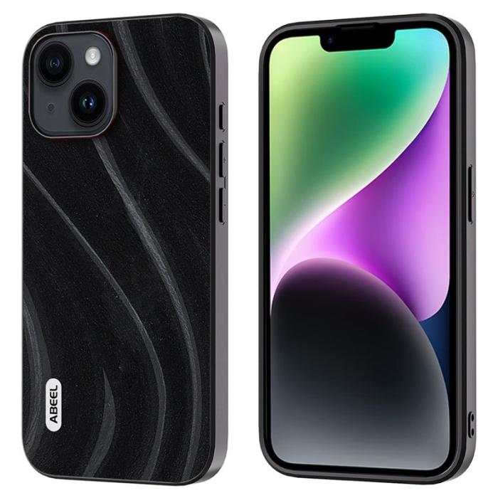 ABEEL - ABEEL Milky Way Mobilskal till iPhone 14 Plus PU Läder Svart