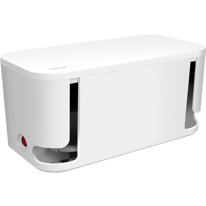 LogiLink - LogiLink Cable box - Kabelgömma med grenuttag + USB-A/USB-C-laddning Vit