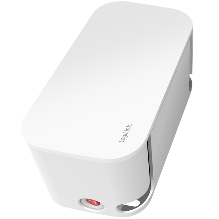 LogiLink - LogiLink Cable box - Kabelgömma med grenuttag + USB-A/USB-C-laddning Vit