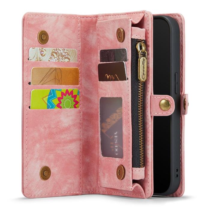 Caseme - CASEME 008 Series Plånboksfodral Äkta Läder till iPhone 11 Magnetisk Rosa