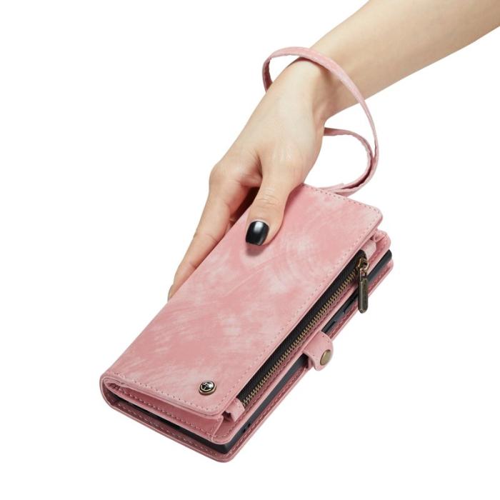 Caseme - CASEME 008 Series Plånboksfodral Äkta Läder till iPhone 11 Magnetisk Rosa