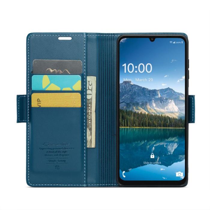 Caseme - CASEME Plånboksfodral Konstläder för Samsung Galaxy A06 4G - Blå