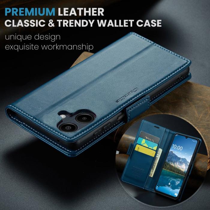 Caseme - CASEME Plånboksfodral Konstläder för Samsung Galaxy A06 4G - Blå