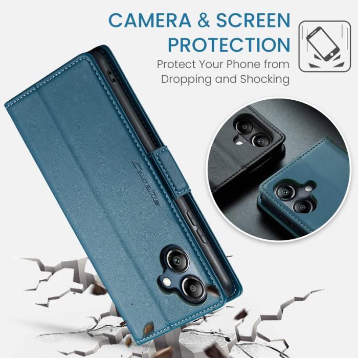 Caseme - CASEME Plånboksfodral Konstläder för Samsung Galaxy A06 4G - Blå