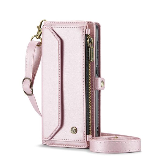 Caseme - CASEME Plånboksfodral Konstläder för Samsung Galaxy S24 FE - Rosa