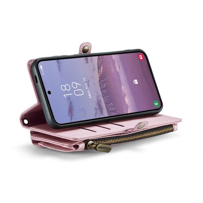 Caseme - CASEME Plånboksfodral Konstläder för Samsung Galaxy S24 FE - Rosa