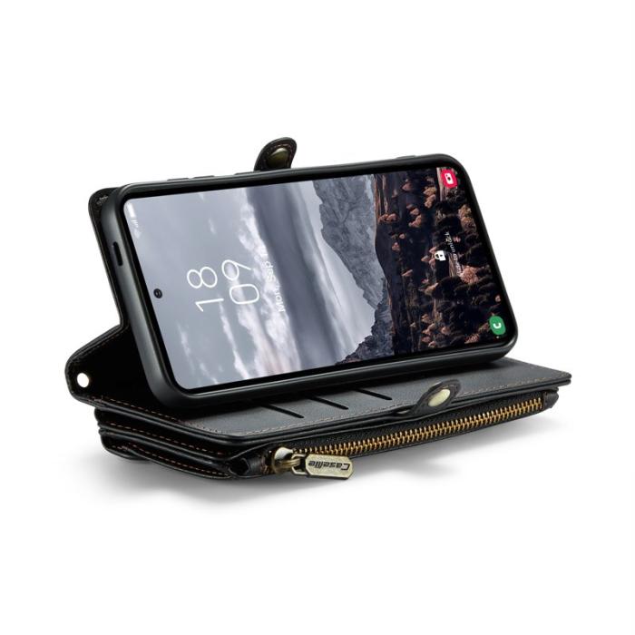 Caseme - CASEME Plånboksfodral Konstläder för Samsung Galaxy S24 FE - Svart