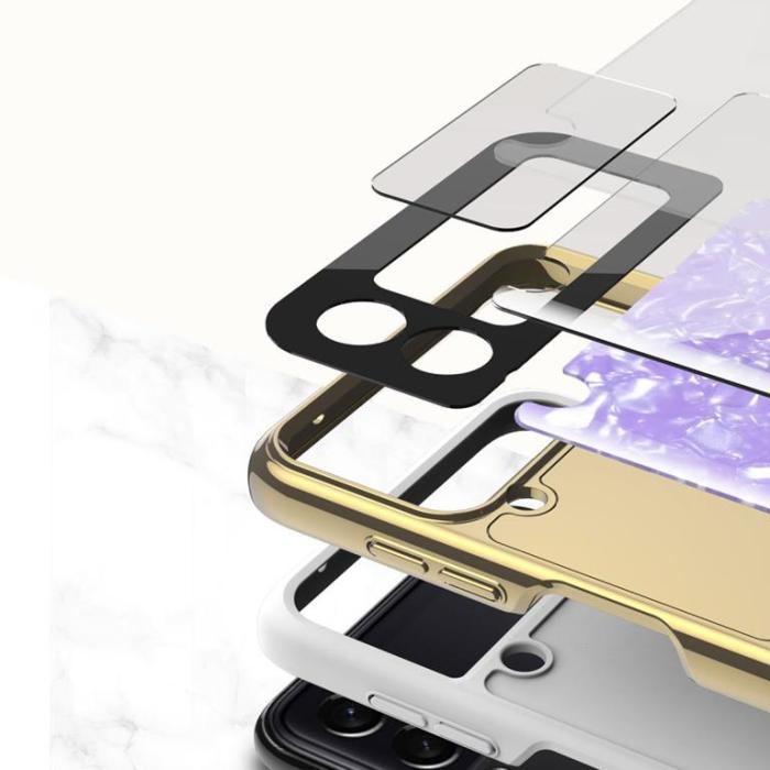 UTGATT1 - Galaxy Z Flip 4 Skal Mood Ring - Rosa/Guld