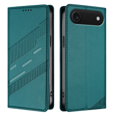 A-One Brand - iPhone 17 Air Plånboksfodral Punk Style Imprinted - Mörkgrön