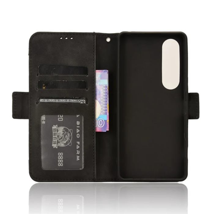 A-One Brand - Sony Xperia 1 VI Plånboksfodral Läder - Svart