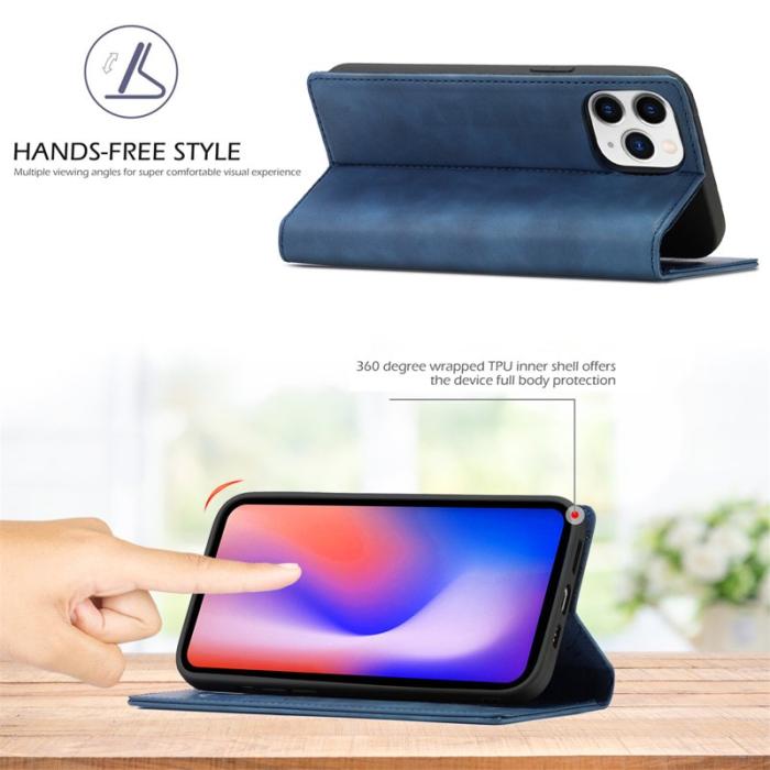 LC.imeeke - LC.IMEEKE iPhone 13 Pro Plånboksfodral - Stötbeständig Konstläder - Blå