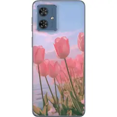 Gustaf - Mobilskal till Motorola Moto G54 med Rosa Tulpaner