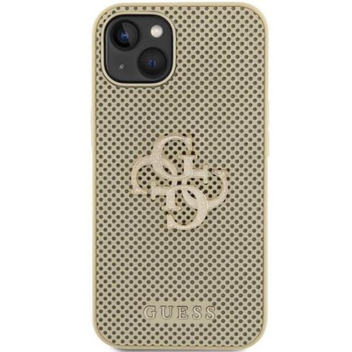 Guess - Guess iPhone 15 Mobilskal Perforated Glitter - Guld