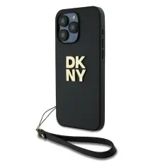 DKNY - DKNY iPhone 14 Pro Max Mobilskal Wrist Strap Stock Logo - Svart