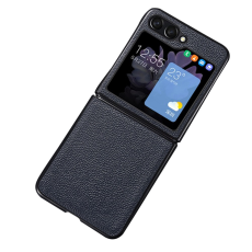 A-One Brand - Galaxy Z Flip 6/7 FE Mobilskal Cowhide Äkta Läder - Blå