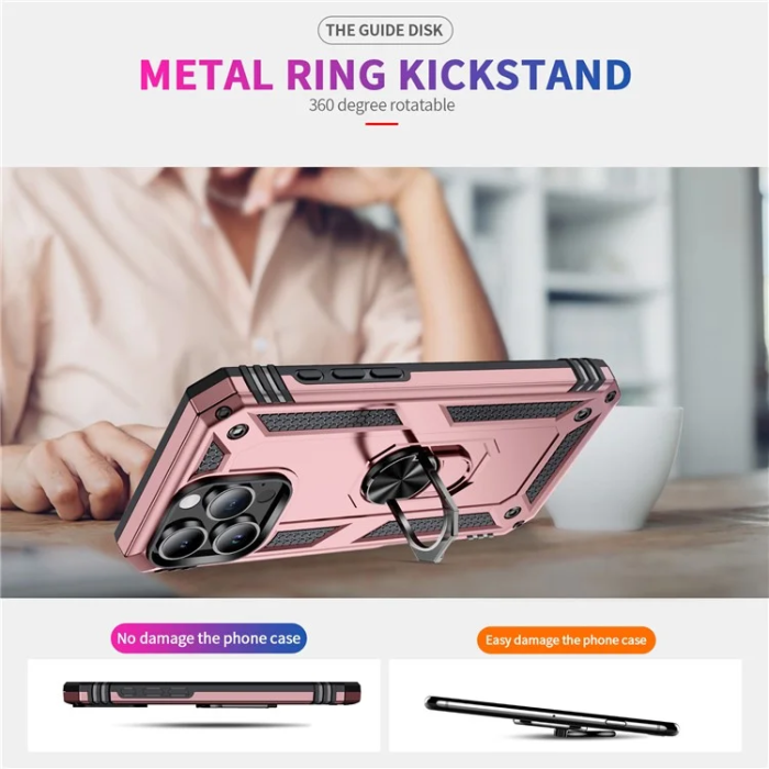 A-One Brand - iPhone 16 Pro Mobilskal med Kickstand - Roséguld