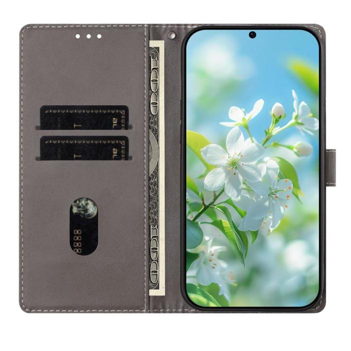 OEM - Samsung Galaxy S26 Ultra Fodral Mönstertryck PU Läder - Svart Katt