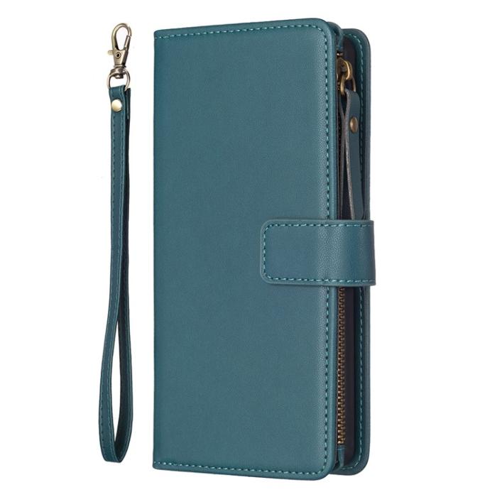 OEM - iPhone 15 Pro Max Plånboksfodral Zipper Flip - Grön