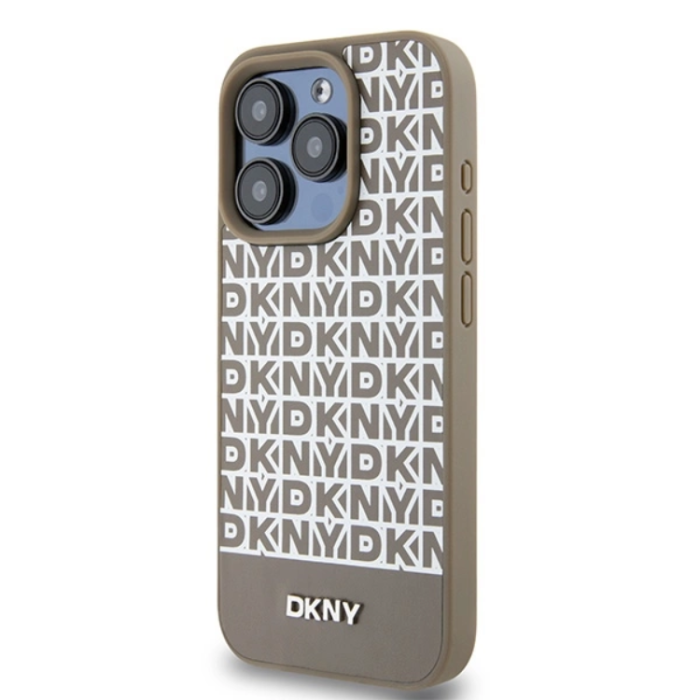 DKNY - DKNY iPhone 15 Pro Mobilskal Magsafe Läder Printed Pattern