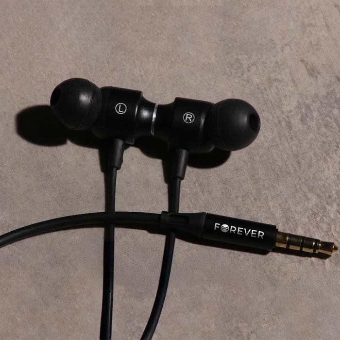 Forever - Forever In-Ear Hörlurar Trådbundna Jack 3.5mm EP-01 - Svart