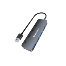 Wozinsky - Wozinsky USB-A HUB 4x USB-A 3.0 med Kabel 0.3m Aluminum - Grå